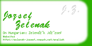 jozsef zelenak business card